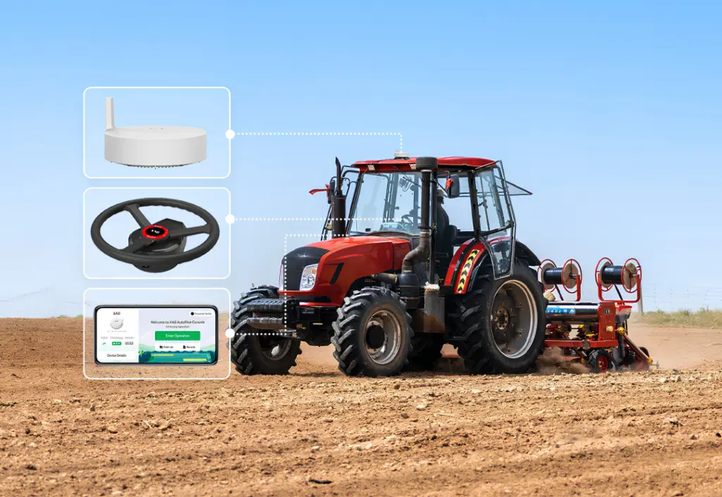APC2 AutoPilot system installed on a tractor