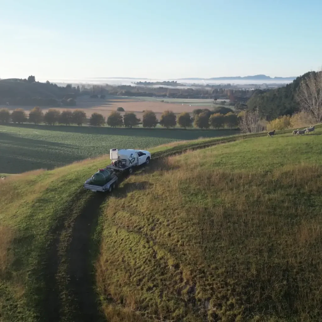 FieldBoss spray setup on a New Zealand farm